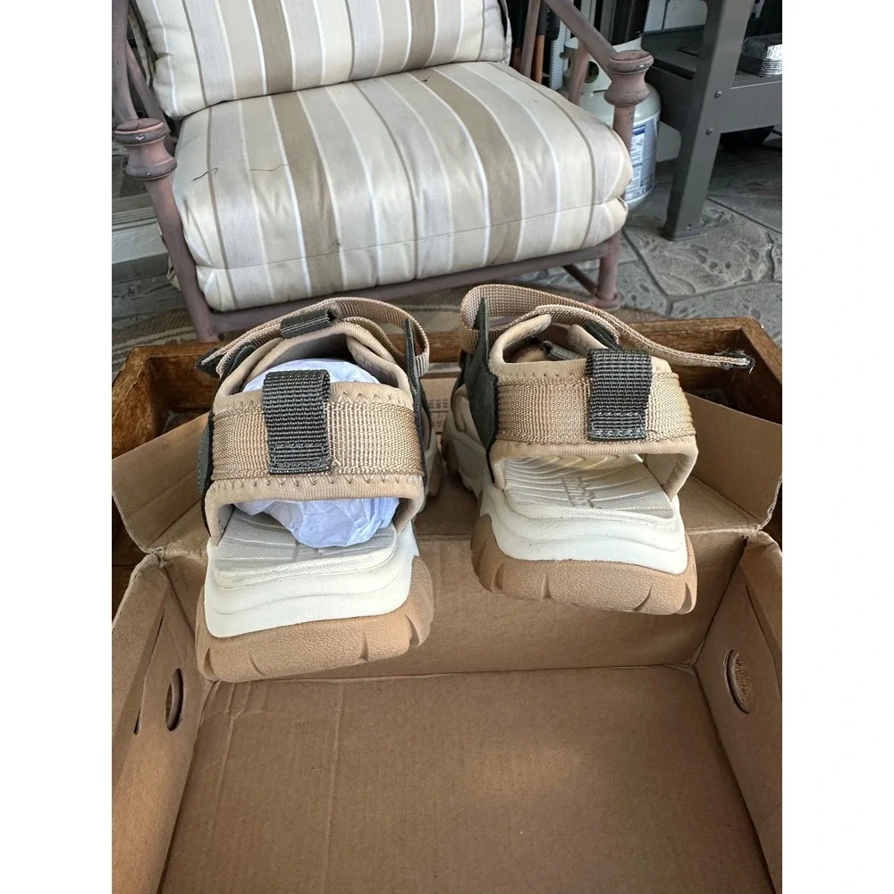 Mini Bala Kids Sport Sandals Olive Green Tan Chunky‎ Sole Adj Straps 2.5  NWTs